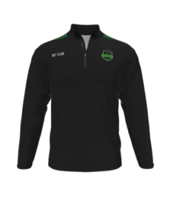 BRENT U BLACK 1/4 ZIP TOP TRAINING KIT MENS